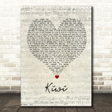 Harry Styles Kiwi Script Heart Song Lyric Wall Art Print
