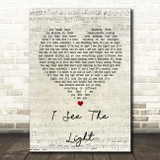 Jackie Evancho I See The Light Script Heart Song Lyric Wall Art Print