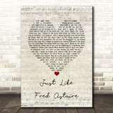 James Just Like Fred Astaire Script Heart Song Lyric Wall Art Print