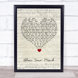 Jamiroquai Blow Your Mind Script Heart Song Lyric Wall Art Print