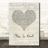 Jax Jones & Ella Henderson This Is Real Script Heart Song Lyric Wall Art Print