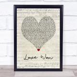 Jelly Roll & Struggle Jennings Love Won Script Heart Song Lyric Wall Art Print