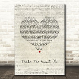 Jimmie Allen Make Me Want To Script Heart Song Lyric Wall Art Print