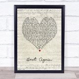 JLS Beat Again Script Heart Song Lyric Wall Art Print