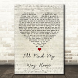 Jon and Vangelis I'll Find My Way Home Script Heart Song Lyric Wall Art Print