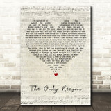 JP Cooper The Only Reason Script Heart Song Lyric Wall Art Print