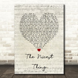 Kate Nash The Nicest Thing Script Heart Song Lyric Wall Art Print