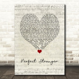 Katy B Perfect Stranger Script Heart Song Lyric Wall Art Print