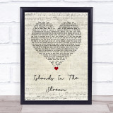 Kenny Rogers & Dolly Parton Islands In The Stream Script Heart Song Lyric Wall Art Print