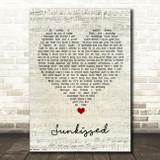 Khai Dreams Sunkissed Script Heart Song Lyric Wall Art Print