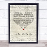 Lennon & Maisy That's What's Up Script Heart Song Lyric Wall Art Print
