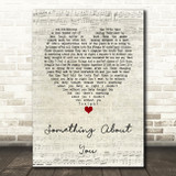Level 42 Something About You Script Heart Song Lyric Wall Art Print
