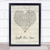 Lewis Capaldi Lost On You Script Heart Song Lyric Wall Art Print