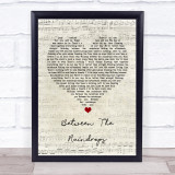 Lifehouse Between The Raindrops Script Heart Song Lyric Wall Art Print