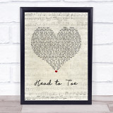 Lisa Lisa & Cult Jam Head to Toe Script Heart Song Lyric Wall Art Print