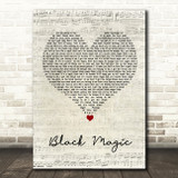 Little Mix Black Magic Script Heart Song Lyric Wall Art Print