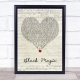 Little Mix Black Magic Script Heart Song Lyric Wall Art Print