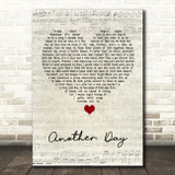 Living Legends Another Day Script Heart Song Lyric Wall Art Print