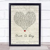 Mac Miller Once A Day Script Heart Song Lyric Wall Art Print