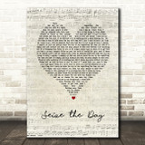 Avenged Sevenfold Seize the Day Script Heart Song Lyric Wall Art Print