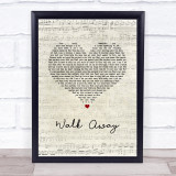 Marques Houston Walk Away Script Heart Song Lyric Wall Art Print