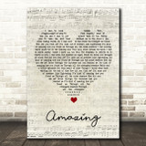 Matt Cardle Amazing Script Heart Song Lyric Wall Art Print