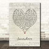 Matt Monro Somewhere Script Heart Song Lyric Wall Art Print