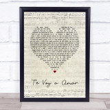 Axel Te Voy a Amar Script Heart Song Lyric Wall Art Print