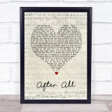 Michael Buble After All Script Heart Song Lyric Wall Art Print