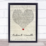 Miki Ratsula Radiant Warmth Script Heart Song Lyric Wall Art Print