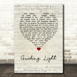 Muse Guiding Light Script Heart Song Lyric Wall Art Print