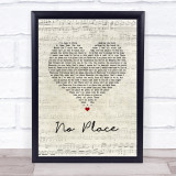 Backstreet Boys No Place Script Heart Song Lyric Wall Art Print