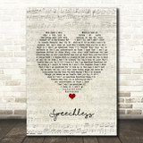 Naomi Scott Speechless Script Heart Song Lyric Wall Art Print