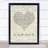 Neal McCoy No Doubt About It Script Heart Song Lyric Wall Art Print