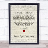 A Flock Of Seagulls Space Age Love Song Script Heart Song Lyric Wall Art Print