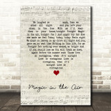 Badly Drawn Boy Magic in the Air Script Heart Song Lyric Wall Art Print