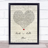 Oasis Rock 'n' Roll Star Script Heart Song Lyric Wall Art Print