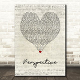 Bailey Bryan Perspective Script Heart Song Lyric Wall Art Print