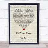Odyssey Native New Yorker Script Heart Song Lyric Wall Art Print