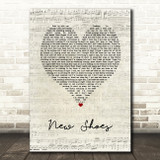 Paolo Nutini New Shoes Script Heart Song Lyric Wall Art Print