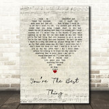 Paul Weller Youre The Best Thing Script Heart Song Lyric Wall Art Print