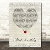 Queensryche Silent Lucidity Script Heart Song Lyric Wall Art Print