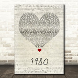 Rehab 1980 Script Heart Song Lyric Wall Art Print
