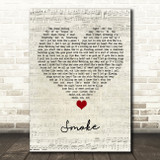 A Thousand Horses Smoke Script Heart Song Lyric Quote Music Print