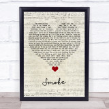 A Thousand Horses Smoke Script Heart Song Lyric Quote Music Print
