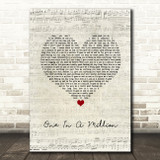 Aaliyah One In A Million Script Heart Song Lyric Quote Music Print