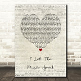 ABBA I Let The Music Speak Script Heart Song Lyric Quote Music Print