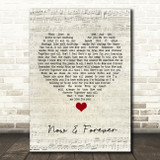 Air Supply Now And Forever Script Heart Song Lyric Quote Music Print