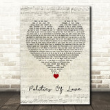 Alex Cameron Politics Of Love Script Heart Song Lyric Quote Music Print