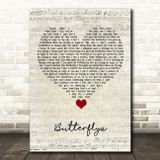 Alicia Keys Butterflyz Script Heart Song Lyric Quote Music Print